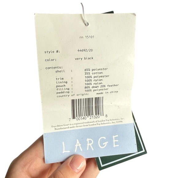 Expedition Gear by London Fog Vintage Puffer Winter Coat Women’s Large Black - Picture 8 of 12